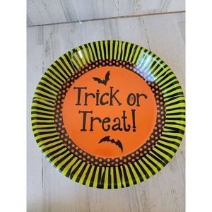 Trick or Treat large candy dish plate Halloween decor